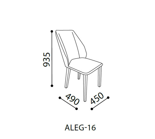 Комплект обеденных стульев для гостиной Алегро ALEG-16-02 Комплект обеденных стульев для гостиной Алегро ALEG-16-02