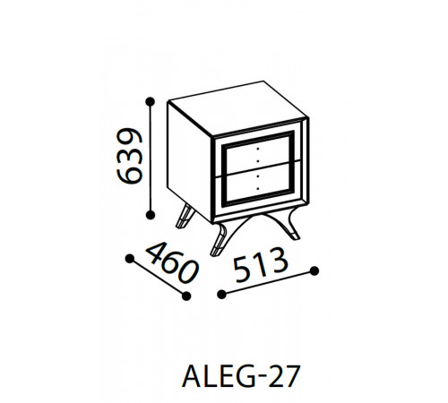 Прикроватная тумба Алегро ALEG-27 Прикроватная тумба Алегро ALEG-27