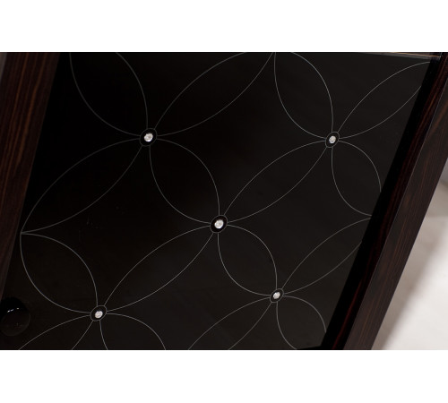 Одностворчатый шкаф витрина для посуды Мира MIRA-02 венге