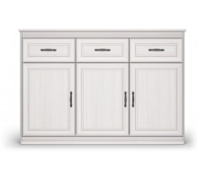 Большой комод Неаполь Ясень анкор светлый (патина "серебро")