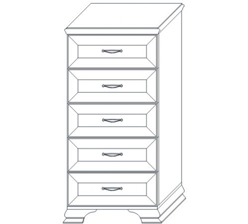 Комод высокий в спальню Сиена (Бодега Белый) Комод высокий в спальню Сиена (Бодега Белый)