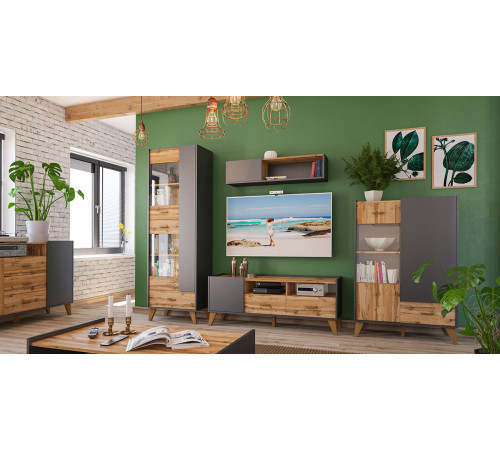 Гостиная Сканди 1 графит Гостиная Сканди 1 графит