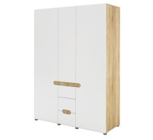 Трехстворчатый шкаф для одежды и белья с зеркалом в спальню Леонардо МН-026-08 Трехстворчатый шкаф для одежды и белья с зеркалом в спальню Леонардо МН-026-08