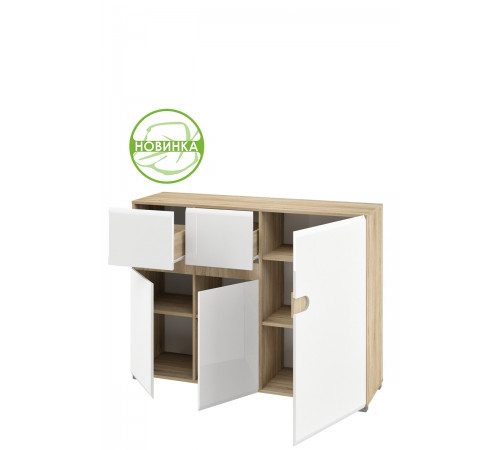 Тумба-комод в гостиную Леонардо МН-026-16 белый Тумба-комод в гостиную Леонардо МН-026-16 белый