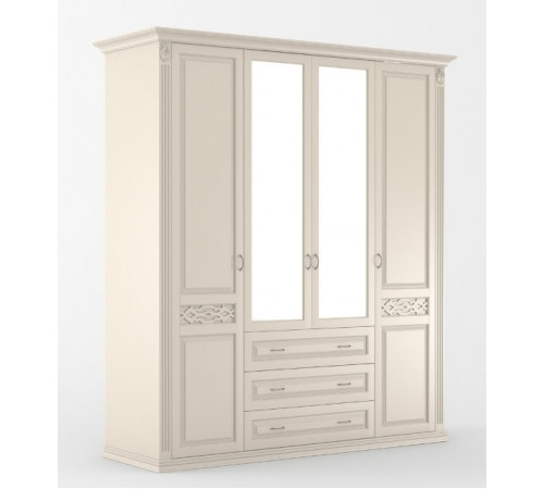 Четырехстворчатый шкаф для одежды Верона MUR-102-04 st с зеркалом