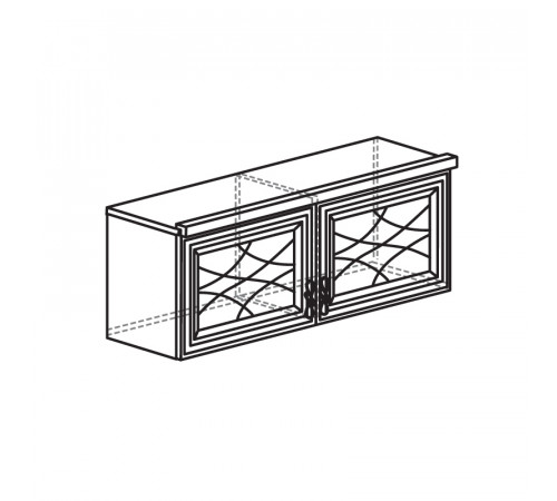 Шкаф навесной в гостиную Лира 48 светлый